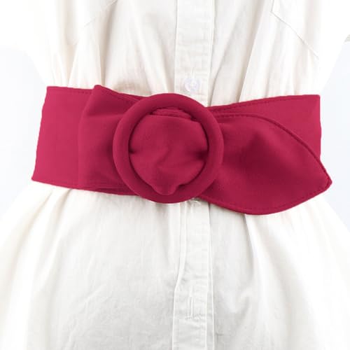 GORGECRAFT Red Women Waist Belt Velvet Adjustable Overcoat Jacket Sash Decorative Waistband Belts Replacements with Clasp Coat Belt Band Cinch Tie Corset Waistband for Windbreaker Women Accessories4
