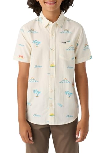 O'NEILL Boys Oasis Eco Short Sleeve Button-Up Shirt, Comfortable & Stylish - Perfect Casual Wear