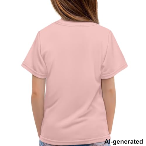 Image of Novelty 3D Graphic T Shirts for Kids Crew Neck Funny Animal Print Short Sleeve Girls Tshirts 3-16 Years