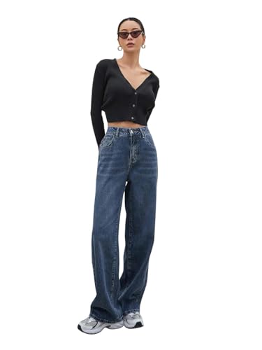 Image of KOTTY Slim Fit Straight Jeans - High Waist Mid Rise Design