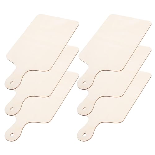 Hemobllo 6piezas Mini Tablas de Madera para Servir Queso y Charcutería Pequeñas Paletas Versátiles para Cocina y Manualidades Regalo para Fiestas y Proyectos DIY