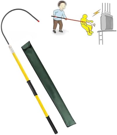 Electrical Safety Rescue Hook, High Voltage Insulated Lifesaving Pole, Portable Safety Tool Device, 150cm/4.9ft