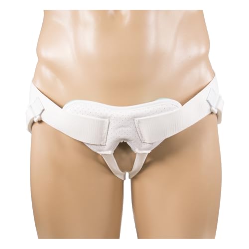 Faja Herniaria OTC para Hernia Simple o Doble, Blanca, Talle S