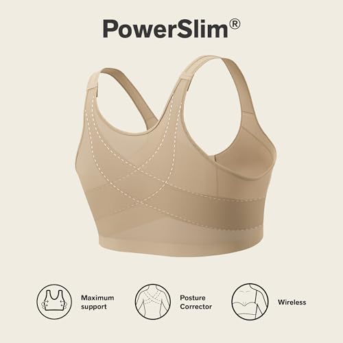 Image of Leonisa Multi-Functional - Posture Corrector Bra Wireless Front Closure Bra for Women Full Coverage