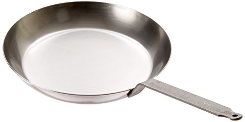 Matfer Bourgeat, Gray 062003 Black Steel Round Frying Pan, 10 1/4-Inch