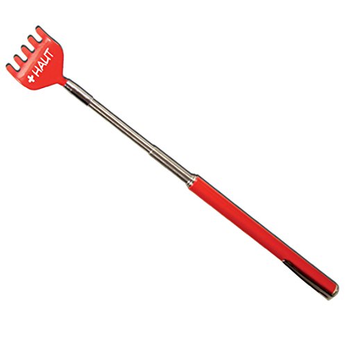 Gratte Dos Télescopique humoristique - Manche coloris rouge Cover