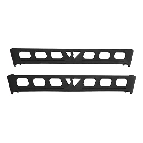 OUKENS 2 Pcs Camping Rack Side Buckle, Black Nylon Material Portable Outdoor Tableware Shelf Side Buckle for Placement,Camping Accessories (Large Size)