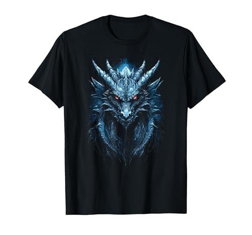 Image of Fantasy Dragon Dragones T-Shirt, Men, Black, XX-Large