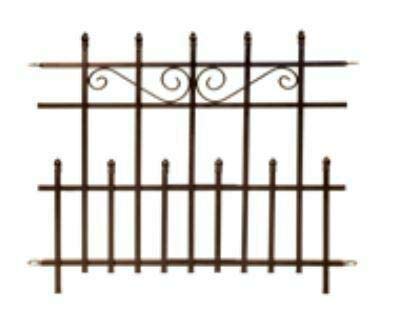 Panacea Mini Black Kensington Finial Fence 76x93cm