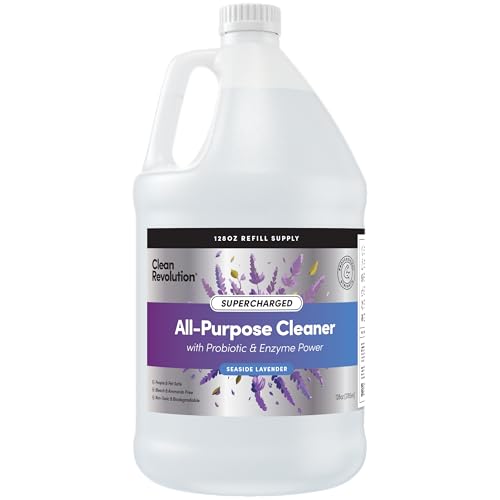 Image of Clean Revolution SuperCharged All Purpose Cleaner, Non-Toxic, Eco-Friendly & Plant-Based, Ready to Use, Seaside Lavender, 128 Fl oz