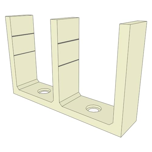 Universal Adjustable Height Sliding Closet Door Floor Guide Bracket - Grovers Home Solutions (Beige)
