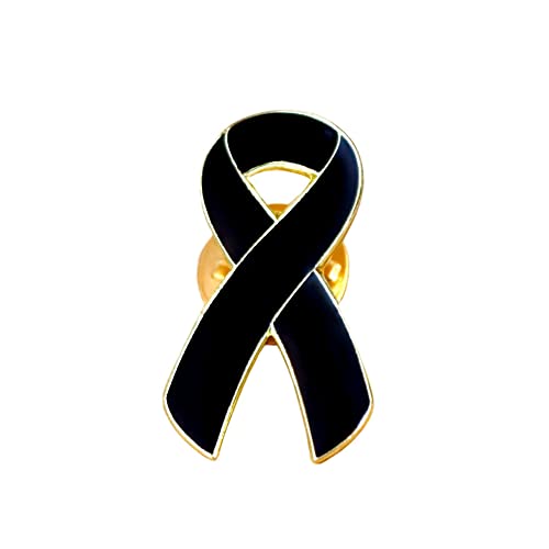 Black Awareness Pin Cancer Épingle A Ruban Noir Mélanomes Cancer Trouble Du Sommeil Apnée Narcolepsie Cadeau Pour Lutter Contre La Sensibilisation Soutien Email Métal Insigne En Caoutchouc