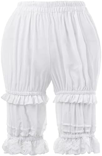 LSYYSKB Women Bloomer Victorian Steampunk Bloomers for Women Teen Girls Ruffled Lace Pumpkin Short Pantaloons Underdress