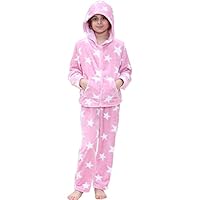 A2Z 4 Kids Girls Stars Print Fleece Pyjamas Extra Soft Loungewear - PJS 205 Zip Stars Pink 13