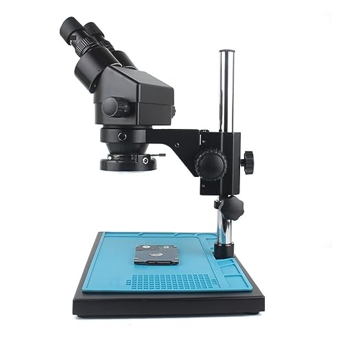 Cámara para microscopio industrial binocular con aumento 7X-45X y anillo de 56 luces LED 5