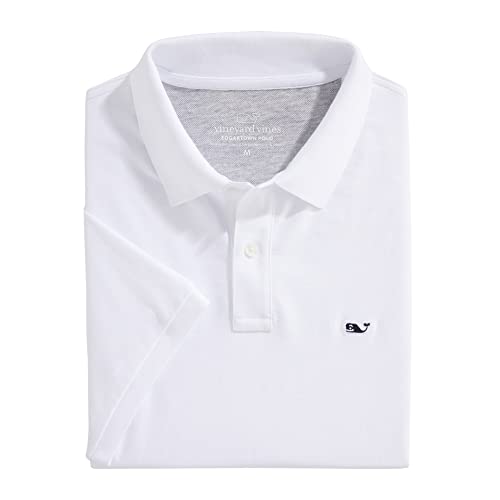 vineyard vines Men's Edgartown Short Sleeve Pique Polo, White Cap, X-Large by vineyard vines - Used condition - US$78.58