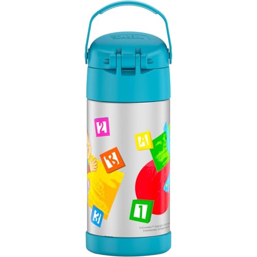 Thermos FUNTAINER 12 oz Insulated Kids Straw Bottle, Cocomelon