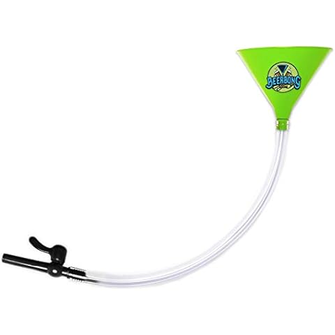 Large Beer Bong Funnel with Valve (3’ Long) Fun for College Parties, Tailgating, Spring Break, and Drinking Games | Kink-Free Tube, Leak-Resistant Valve | Custom Colors Cover