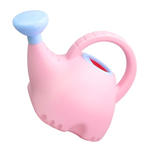 HOOTNEE Regadera Diseño de Elefante de Dibujos Animados 15L Colores Rosa y Azul Material Duradero Seguro Boca Larga Antigoteo Adecuado para Jardinería y Riego de Plantas en