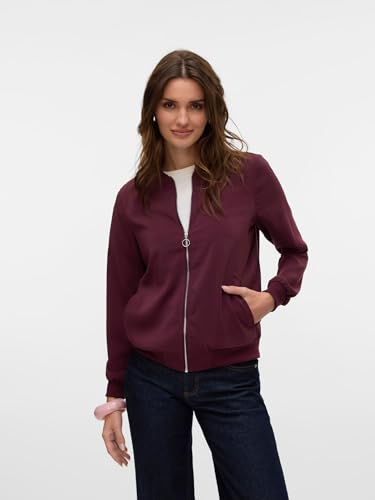 VERO MODA Damen Vmcoco L/S Bomber Ga Noos Kurzjacke, Winetasting, L