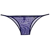 L ネイビー メンズビキニ 【La-PommeHommeラポーム・オム】 GUS生地 ノーシーム ハーフバックビキニ メンズ 男性用 ビキニ アンダーウェア