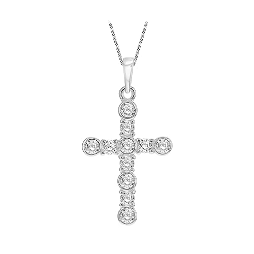 Colgante de plata de ley 925 Tuscany Silver con circonita brillante de 46 cm