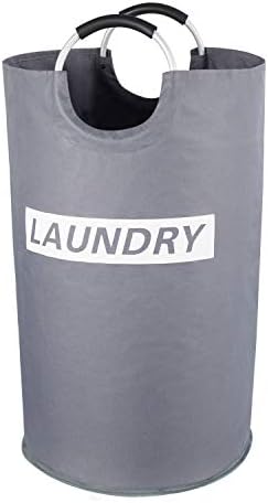 Lifewit 82L Large Laundry Basket Collapsible Clothes Hamper Durable Oxford Fabric Portable Folding Laundry Bin for Bedroom, Laundry Room, Closet, Bathroom, College, Grey