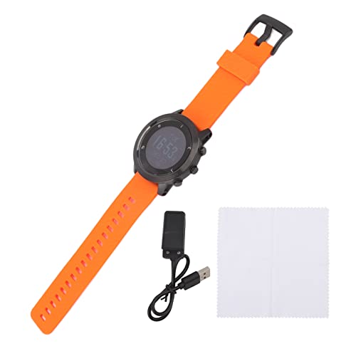 LOCADENCE Reloj de Buceo con Computadora, Múltiples Funciones Múltiples Idiomas Múltiples Modos de Ejercicio GPS Reloj Impermeable para Buceo Montañismo Correr, Etc. (Naranja)