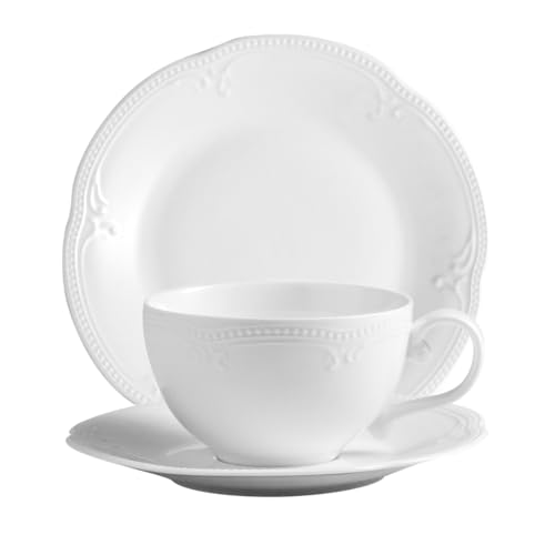 Holst Porzellan SF 230 - Juego de 3 tazas de café (porcelana, 3 piezas, 30 x 20 x 20 cm, 1 unidad), color blanco