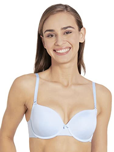 Image of Jockey UL60 Women's Under-Wired Padded Micro Touch Nylon Elastane Stretch Medium Coverage T-Shirt Bra with Detachable Straps