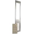 Endura Flap Thermo Panel Pet Door for Sliding Glass Doors | Heavy-Duty Aluminum Frame with Secure Locking Cover | Energy Efficient & Easy Install | Silver, Large Flap, 74.75"-77.75" Slider Height