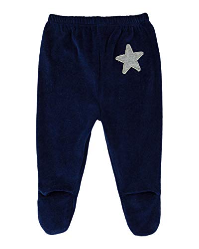 Conjunto Bebê Plush Listrado, Suedine e Plush Liso Space Is The Place - Azul Jeans M