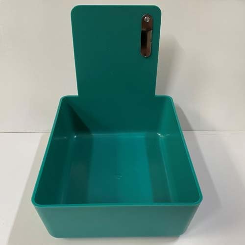 Teal Dental Lab Pan with Stainless Steel Clip 12pk 7" x 5¾" x 2½" Made in The USA