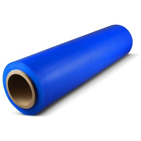 18"x 1500 FT Roll - 80 Gauge Thick + Heavy Duty .Stretch wrap Moving & Packing Wrap. Industrial Strength, Plastic Pallet Shrink Film Ideal for Furniture, Boxes, Pallets… (Blue, 1 Pack)