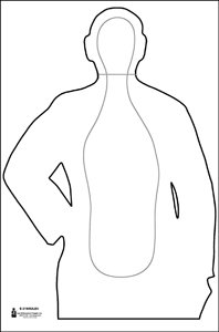 B-21E OUTLINE TARGET 25 PACK