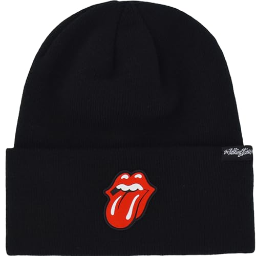 Bonnet The Rolling Stones mixte Concept One en maille jacquard noir
