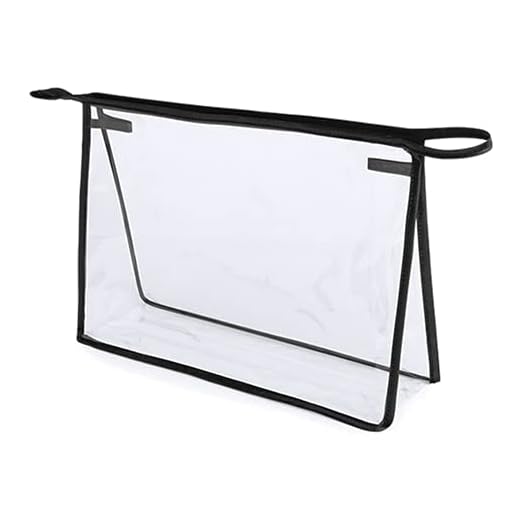 Neceser Transparente Viaje avión| Bolso Viaje Accesorios | Organizador de Maquillaje | Maleta Cabina Avion | Neceser Maquillaje para Hombre y Mujer | Ideal para Camping y Furgonetas (Negro)