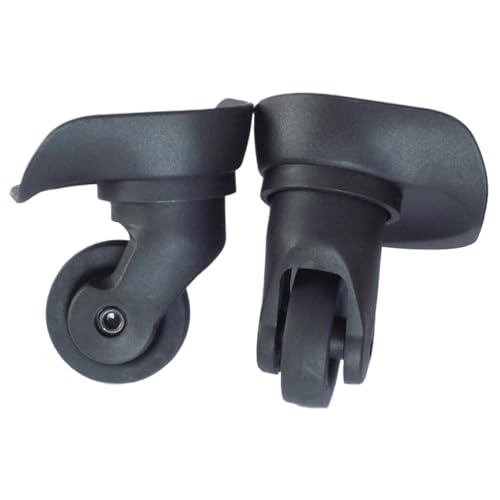 Luggage Wheels 1 Pair 4" Mute & Smooth Suitcase Wheels Replacement Heavy Duty Black Plastic 360 Swivel Swivel Wheels2