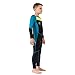 Kids Wetsuit for Boys Toddlers by Scubadonkey | Wetsuit for Kids in 2.5mm Neoprene UPF 50+ | Meets CPSC Safety Requirements (Blue/Yellow, 12)