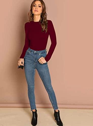 Image of Dream Beauty Fashion Women's Casual Round Neck Long Sleeves Stylish Top, 23 inch inches (Top Empire-06)