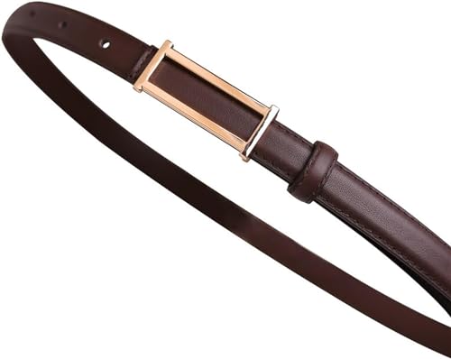 Skinny Belts, Waist Belt Women's Belts Adjustable Needleless Pure Cowhide Casual Fashion Decorative3