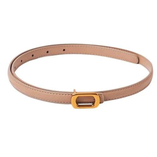 Belts for women, Waist Belt Women' Waist Belts Adjustable Pure Cowhide Versatile Alloy Buckle Skirt Suit Jeans and Slim Waist Belts(Beige)