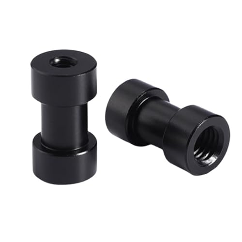 Adaptador de soporte de luz de trípode de aluminio 3/8 hembra a 1/4 hembra para monopiés y sistemas de rieles, adaptador de tornillo de aluminio - imagen 6