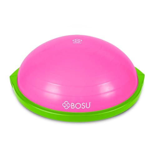 BOSU 72-10850 Home Gym Equipment The Original Balance Trainer 65 cm de diámetro, rosa y verde lima