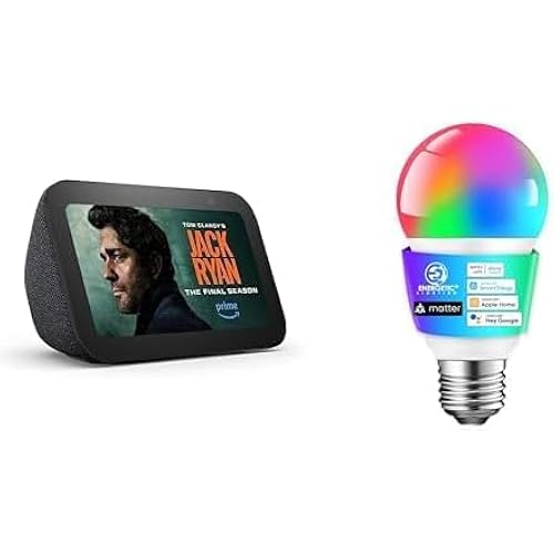 Echo Show 5 with Energetic Smart Color Bulb
