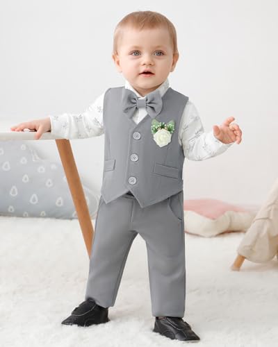 Image of SANMIO Toddler Baby Boys Clothes, Stylish Toddler Baby Boys Outfits Sweatshirt with Jeans Pants Set