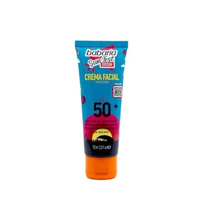 Babaria - Crema Solar Facial 50+ Sunfest  Edicion Limitada - 75ml | Antimanchas | Textura Ligera | Resistente al Agua | Uso Diario