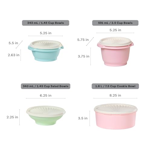 Tupperware Heritage Collection 36 Piece Food Storage Container Set in Vintage Colors- Dishwasher Safe & BPA Free - (18 containers + 18 lids) #2