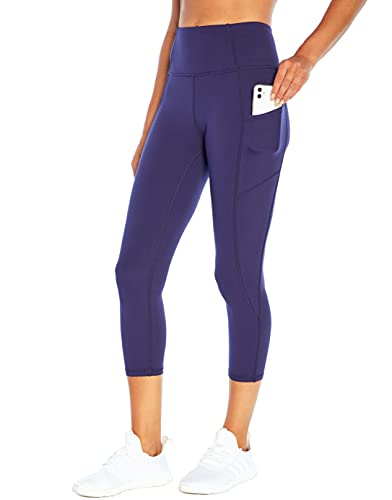 Jessica Simpson Sportswear Women's Standard Tummy Control Pocket Capri Legging, Astral Aura, Small