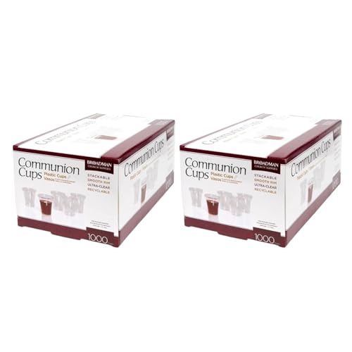 BROADMAN CHURCH SUPPLIES Plastic Disposable Recyclable Communion Cups 2000 Count